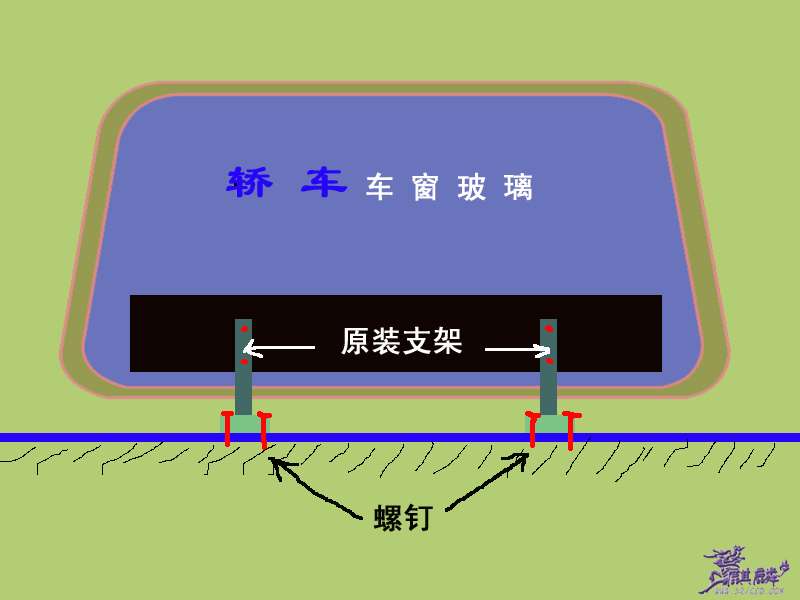 轿车车载屏支架固定.jpg